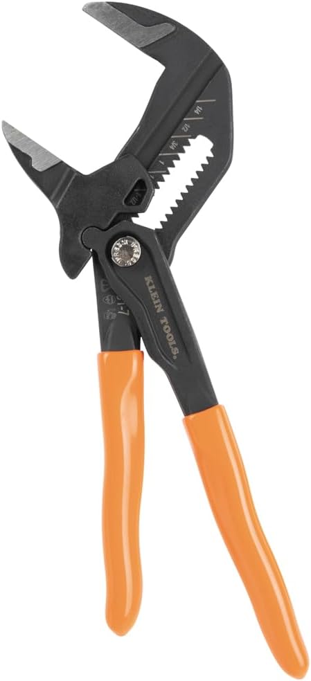 Klein Tools D5317 Compact Plier Wrench, High Leverage Multi-Use Adjustable Plier Wrench with Smooth Jaws, 7-Inch