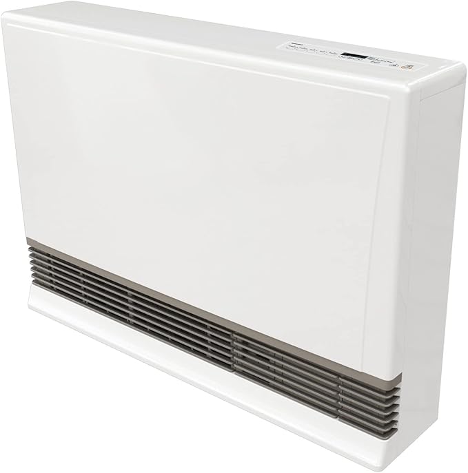 Rinnai EX38DTWN Direct Vent Wall Furnace, Indoor Natural Gas Heater, Energy Efficient Space Heater, 38,400 BTU, White
