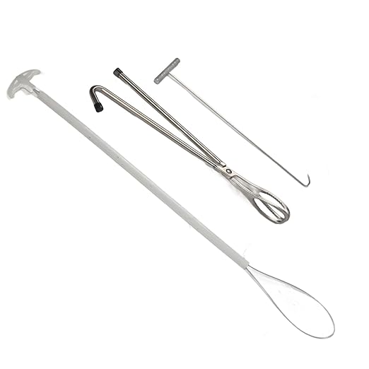Stainless Steel Veterinary Midwifery Hook Tong Pig Breeding Equipment Livestock Tool Durable Rustproof Adjustable U Shaped Design for Pig Cow Sheep Delivery Assistance Prem