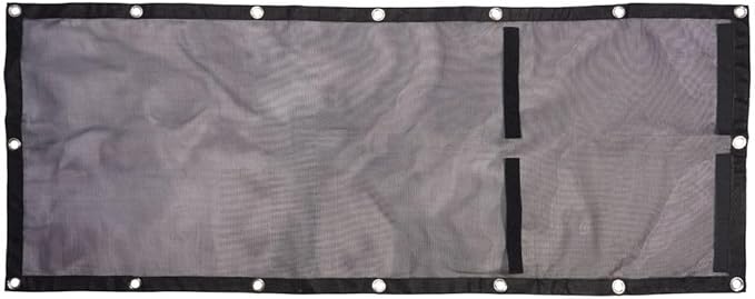 Schneiders Stall Privacy & Sun-Blocker Stall Front Mesh Panel Set | Durable 1000D PVC Mesh | Protects Horses from Sun & Flies | Easy to Install | Provides Shade & Privacy | Color Black