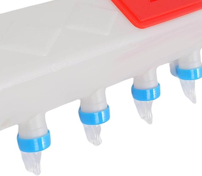 Piglets Drink Feeder Raising Equipment, 7 Nipples Piglets Nipples Drink Feeder, Enhanced Comfort Hanging Design Livestock Teat Milk Feeding Tool for Lamb Goat Calf Farm