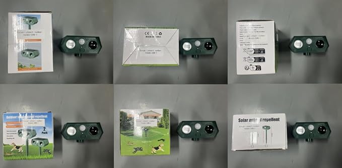 2025 Solar Ultrasonic Racoon Fortress Pro, Deer Cat Repellent Devices Animal Repeller Squirrel Rabbit Deterrent Outdoor with Motion Sensor&Flash Light to Scare Dog Skunk Out of Garden Yard(2Pack)