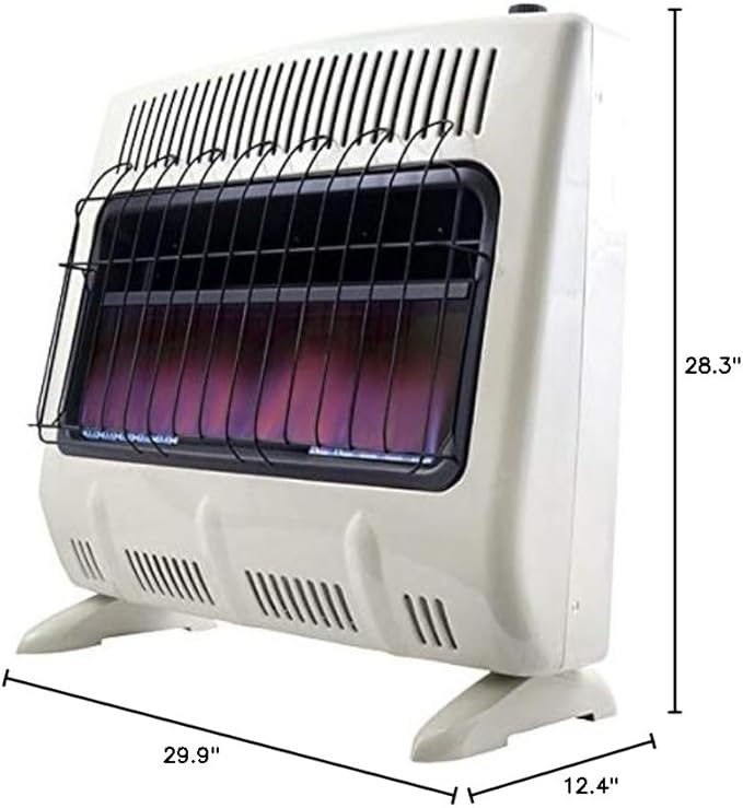 Mr. Heater 30,000 BTU Unvented Blue Flame Propane Fired Room Heater with Built In Blower Fan Kit and 12 ft. Hose for Propane Unvented Series Heaters Bundle (2 Items)