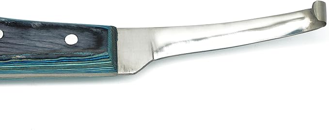 Equine Care Left-Handed Hoof Knife – Narrow Razor-Sharp J2 Stainless Steel Blade, Ergonomic Non-Slip Handle | Professional Farrier Tool for Trimming Horse, Cow, and Goat Hooves | Rust-Resistant.
