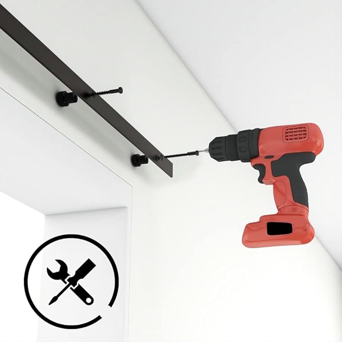 5.5FT Sliding Barn Door Hardware Kit for Single Wood Panel, Smoothly and Quietly, Easy to Install, Fits 33" Wide and 1.18"-1.96" Thickness, Includes Installation Instruction (NO Door)