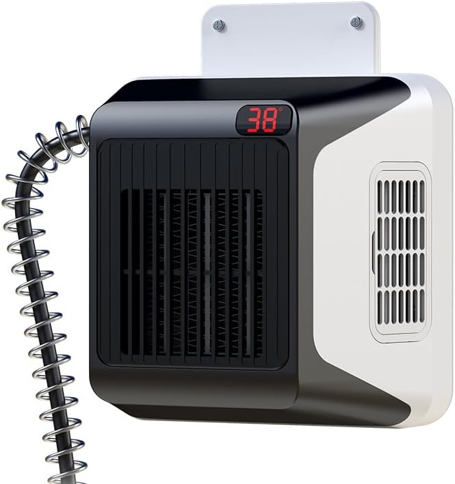 Dog House Heater Wall Mount Anti-Bite Cord 600w/300w Safe & Efficient Heating Overheat Safe for Pet Houses,Chicken Coops,Dog House