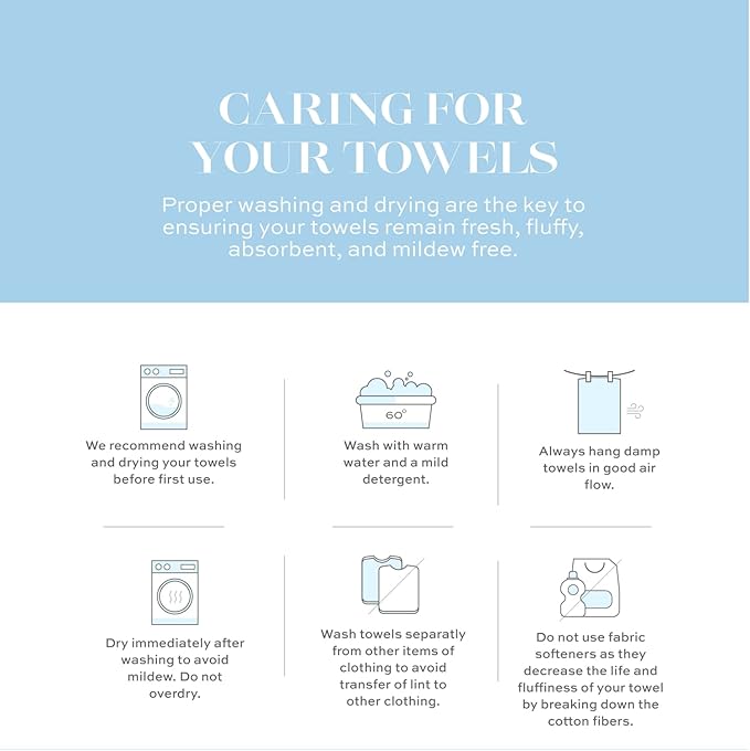 White Classic Luxury Bath Towel Set of 8 Pieces - 100% Turkish Cotton Highly Absorbent Towels for Bathroom, 2 Luxury Bath Towels 700GSM, 2 Hand Towels, 4 Washcloths, Navy