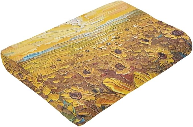Sunflower Throw Blanket Sunflower Floral Flannel Blankets Flower Fuzzy Plush Super Soft Cozy Warm Decor Gifts for Boys Girls Kids Adults Men Women 40" x 50"