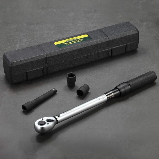 1/2-Inch Drive Click Torque Wrench (10-150 ft.-lb./13.6-203.3 Nm) Dual-Direction Adjustable Torque Wrench Set