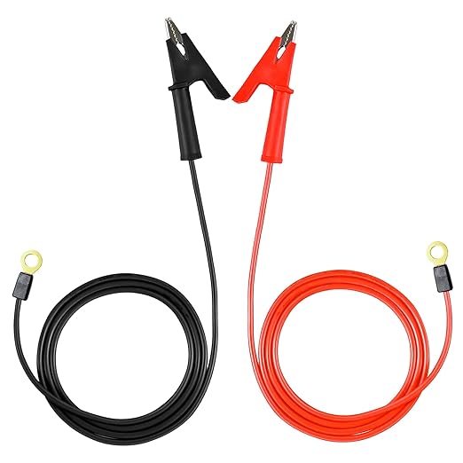 Electric Fence Wire Connectors Jumper Leads Cable,3.28 ft Electric Fence Wire Connect, for Electric Fence Charger Electric Fence Tester etc.(TH 12A 1m)