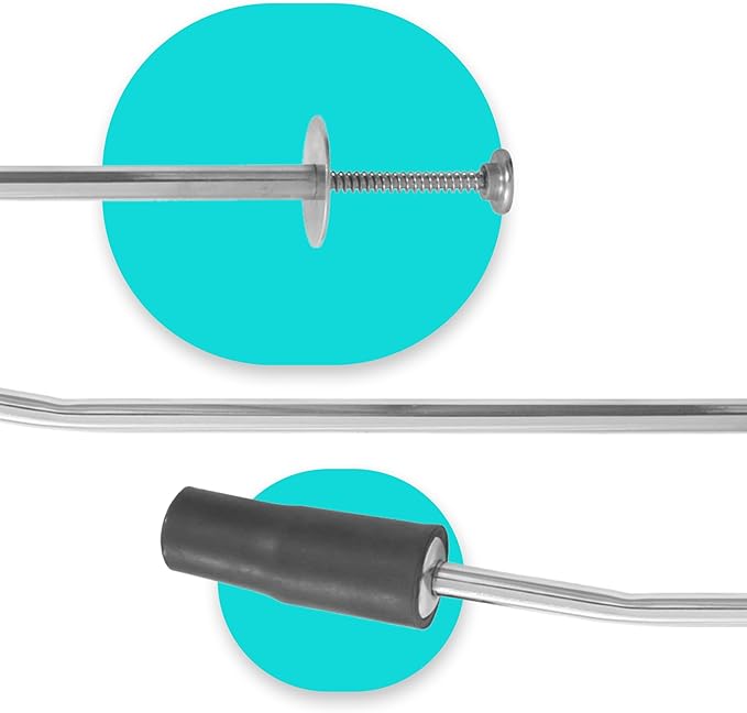 23.5" Rubber Head Balling Gun Spring Clip with 4" Rubber Head – Durable Veterinary Tool for Efficient Medication Delivery in Large Animals, Livestock Care, and Cattle Treatment