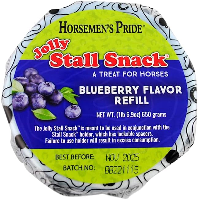 Horsemen's Pride Stall Snack Treat Refill for Horses; Blueberry Flavor