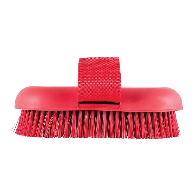 Horse Brush, Grooming Tool for Livestock, 2 in 1 Hard Bristle, Lightweight Material, Easy to Clean Feature, Cleaning Tool, Brush Accessory for Home and Farm 6.5×0.79 Inches