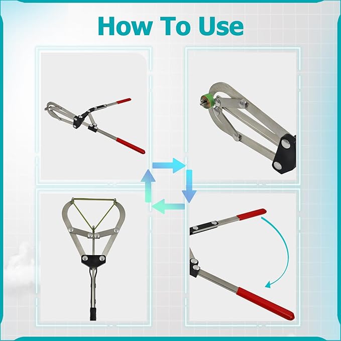 Cattle Banding Tool, Expander Plier with 24Pcs Rings, for Calves Sheep Goats Big Animal Livestock in Farm and Ranch