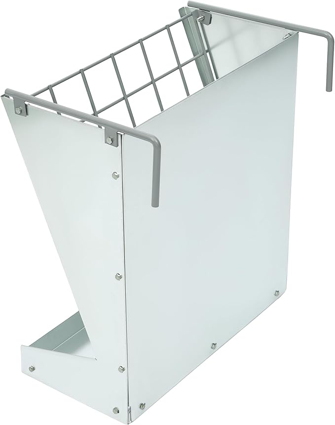 KUAFU Hay Feeder 2 in 1 Hay Rack Wall Mount Goat Feeders,Heavy Duty Galvanized Steel Hanging Feeders for Farm Livestock Small Goat & Sheep Grain Indoor Outdoor Uses