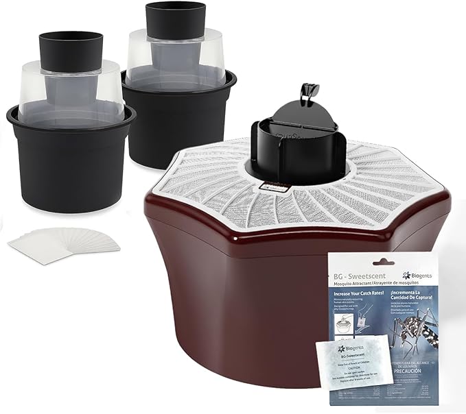 Biogents Mosquito Control Bundle – Mosquitaire Outdoor Trap with Attractant + GAT2 Breeding Prevention Traps (2 Pack) | Prevents Mosquito Bites & Reproduction| Pesticide-Free, Pet-Safe Yard Protection