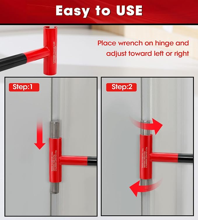 Door Hinge Adjustment Tool for Flag Hinges,Hinge Gap Adjusting Wrench Set for Residential and Commercial Heavy Door.