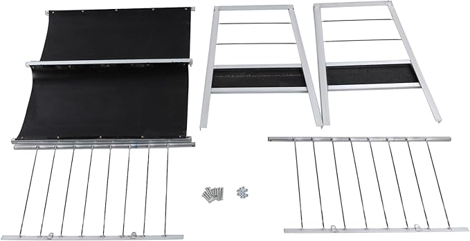 2-in-1 Livestock Feed Trough, Large Capacity Dual-Sided Feeder Galvanized Livestock Rack with Hay & Grain Trough for Sheep Calf Cow Horse