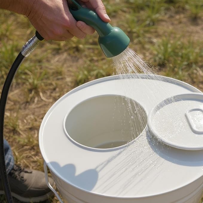 KOL Hanging Chicken Feeder – 20lbs Metal Chicken Feeder, Adjustable Poultry Feeder with 12 Ports, No Installation & Universal Height Design (Jade White)