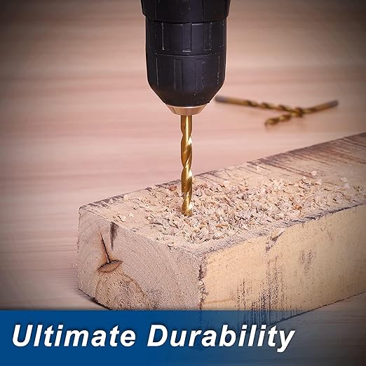 COMOWARE 120 Pcs Metric Drill Bit Set -Titanium Small Drill Bit Set, HSS, Micro Drill Bit for Wood, Plastic, Steel, (1 mm to 3.5 mm)