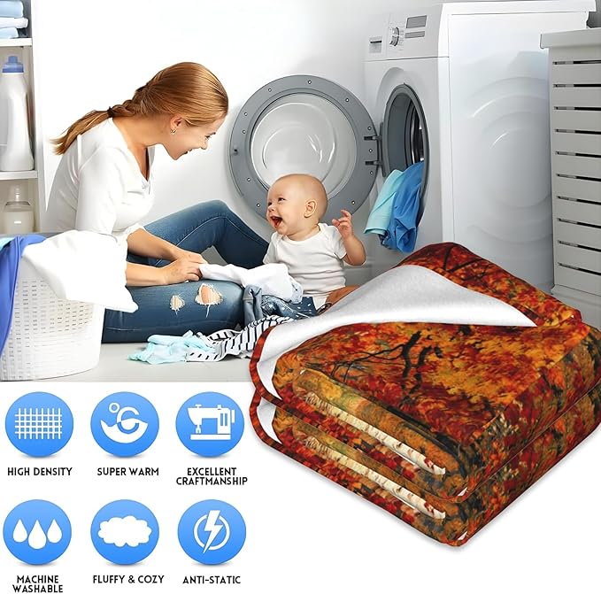 Farmhouse Cow and Daisy Throw Blanket Gifts for Women, Soft Fuzzy Warm Cozy Flannel Blankets for Bedroom, Travel, Couch, Home Decor 50x60 in