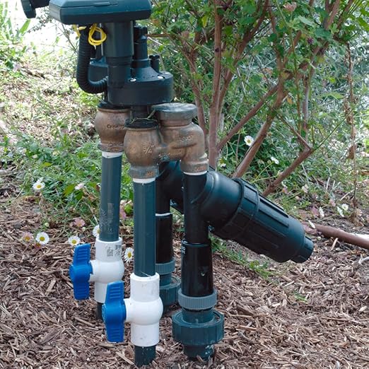 DIG P11-200 3/4" All-Purpose Heavy Duty Drip Irrigation Kit MPT Inline Y Filter with 200 Mesh Stainless Steel Screen and Flush Cap for Optimal Irrigation Protection