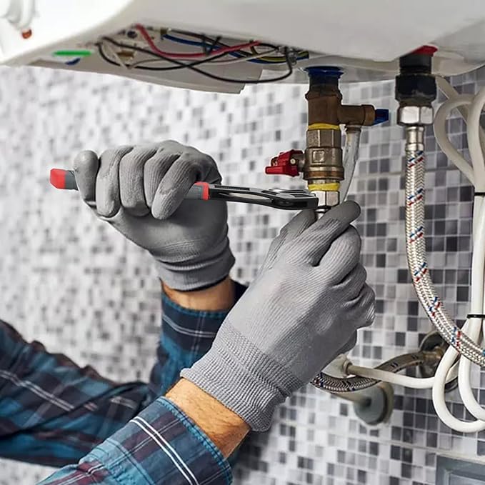 Self Adjusting Pipe Wrench, 6, 8, 10, 12 inch Multifunctional Self Locking Wrench Set