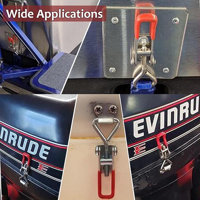 4003 Toggle Latch Clamp, 304 Stainless Steel Adjustable Toggle Latches With Lock Hole, 1320Lbs Holding Capacity Heavy Duty Toggle Clamp for Smoker Lid Jig, ToolBox Case, 2pack