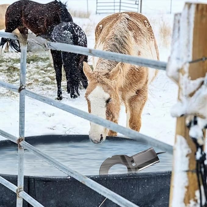 250 Watt Bird Bath De-Icer with Thermostat, Cast Aluminum Submersible Chicken Water Heater, Heated Bird Bath, Power Cord 9.8 Ft