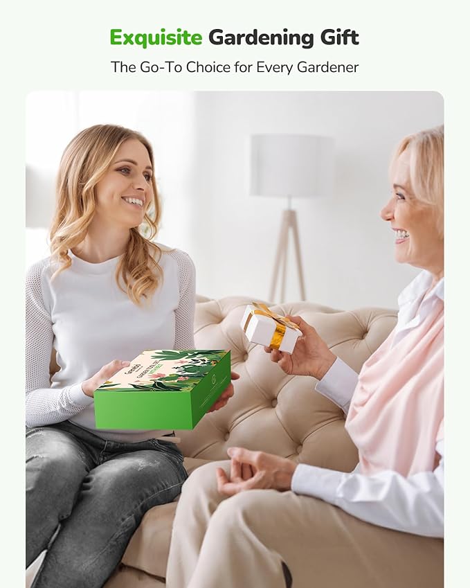 All-in-One Garden Tool Set with Tools Organizer Belt Adjustable, 10-Piece Gardening Hand Tools, Long Lasting Rust-Proof Premium Garden Tool Kit, Gardening Gift for Women Men (Purple)