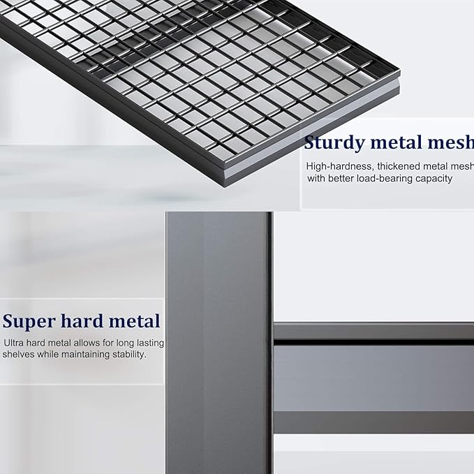 78" W Storage Shelves Heavy Duty Garage Shelving 5 Tier Metal Shelving Unit, Adjustable Shelves, 4000LBS Steel Industrial Shelving for Basement Warehouse Commercial, 78" W*24" D*78”H, Black