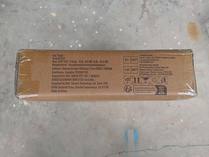 VEVOR Log Skidding Tongs, 32 inch 2 Claw Log Lifting Tongs, Heavy Duty Steel Lumber Skidding Tongs, 1543 lbs/700 kg Loading Capacity, Log Lifting, Handling, Dragging & Carrying Tool