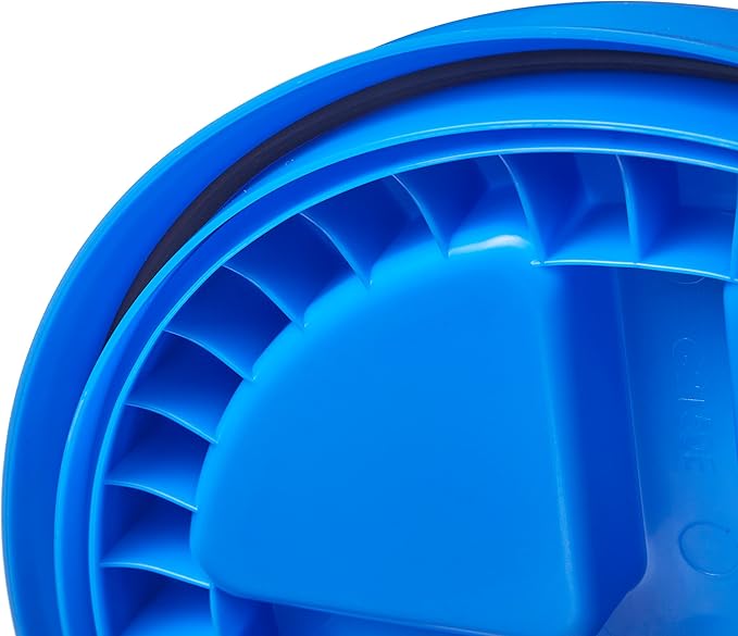 Consolidated Plastics 3.5 Gallon Natural Food Grade Buckets + 6 Gamma Seal Lids, BPA Free Container Storage, Durable HDPE Pails, Made in USA (6 Pack)