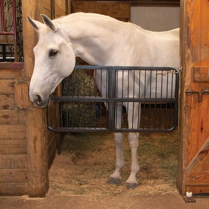 EASY-UP Titan Horse Stall Gates | Heavy-Duty Steel Construction | Rust-Resistant Finish | Ideal for Barn, Farm & Equestrian Use | Short Gate - 24" Tall x 52" Wide | Color Gray Armor