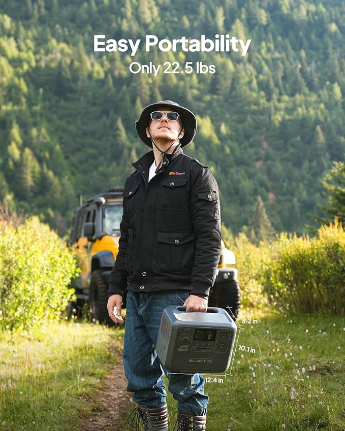 BLUETTI AC70 Solar Generator with 200W Solar Panel (Ships Separately), 768Wh Portable Power Station with 2 1000W (Power Lifting 2000W) AC Outlets, 0-80% in 45 Min, LFP Backup Power for Camping, Travel