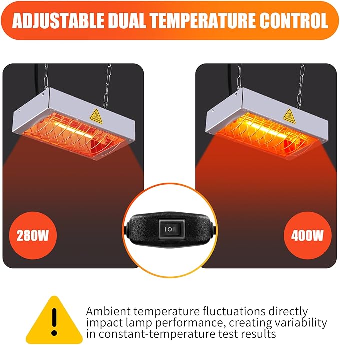 Chicken Coop Heat Lamp,400W High-Power Adjustable Chicks House Brooder Heater Warmer Lamp for Supplies Livestock,Heats Faster,Stays Hotter Longer (L9xW6xH2 inch)