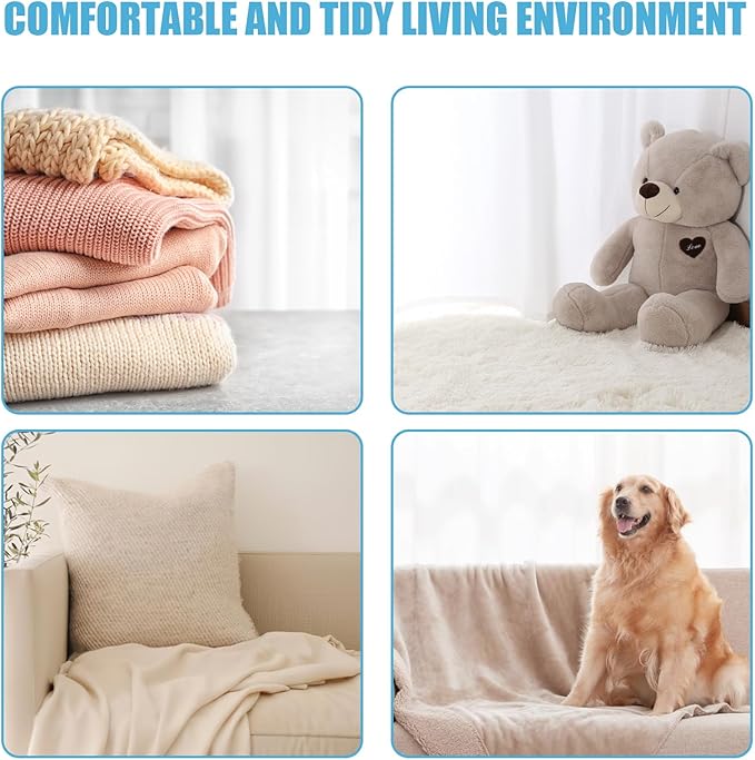 12 PCS Pet Hair Remover for Laundry, Reusable Dog & Cat Hair Remover for Laundry, Laundry Pet Hair Catcher for Clothes, Bedding, Won’t Damage Fabrics (Blue)