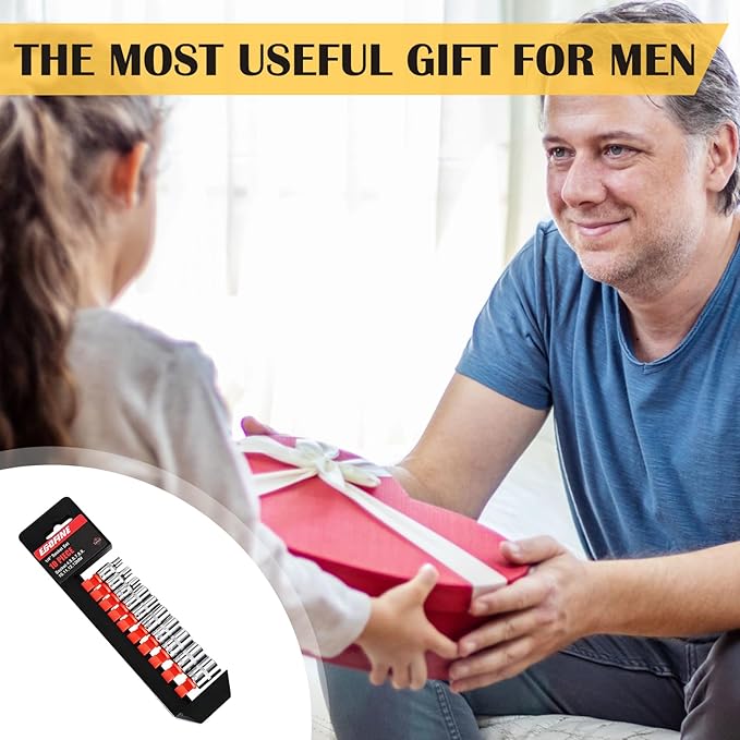 Egofine 10PCS 1/4” Drive Standard Socket Set,Shallow Socket Set,Metric(4-13mm,6 Point Socket With Hanging Bracket,Cr-V Steel