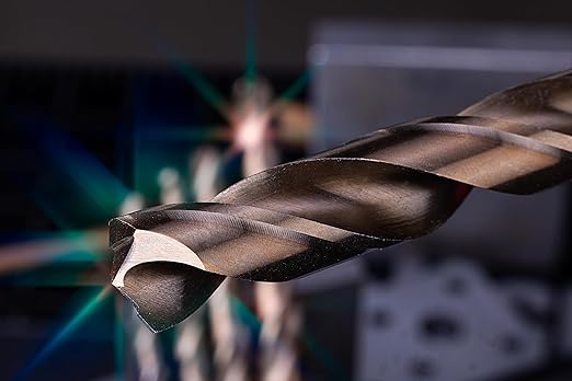 NordWolf 14-Piece M35 Cobalt Drill Bit Set for Stainless Steel, Hard Metals & Cast Iron, Jobber Length with 1/4" Hex Shank, SAE Sizes 1/16" to 1/4"