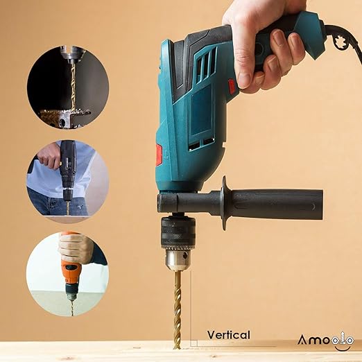 amoolo 1/8 Hex Shank Drill Bits, 10Pcs Titanium HSS Twist Impact Drill Bit Set for Metal, Steel, Wood, Plastic, Quick Change Design