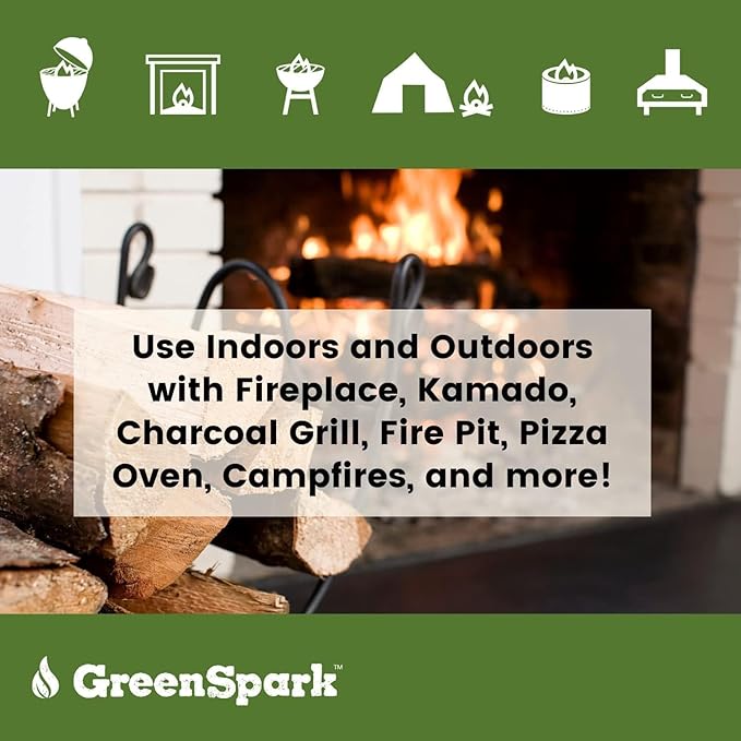 Natural Fire Starters for Grill, Smoker, Pizza Oven,BBQ,Fireplace, Wooden & Pellet Stove, Fire Pit, Long Burn, Waterproof,All Weather, Safe for Indoor/Outdoor Use (10 Lb)