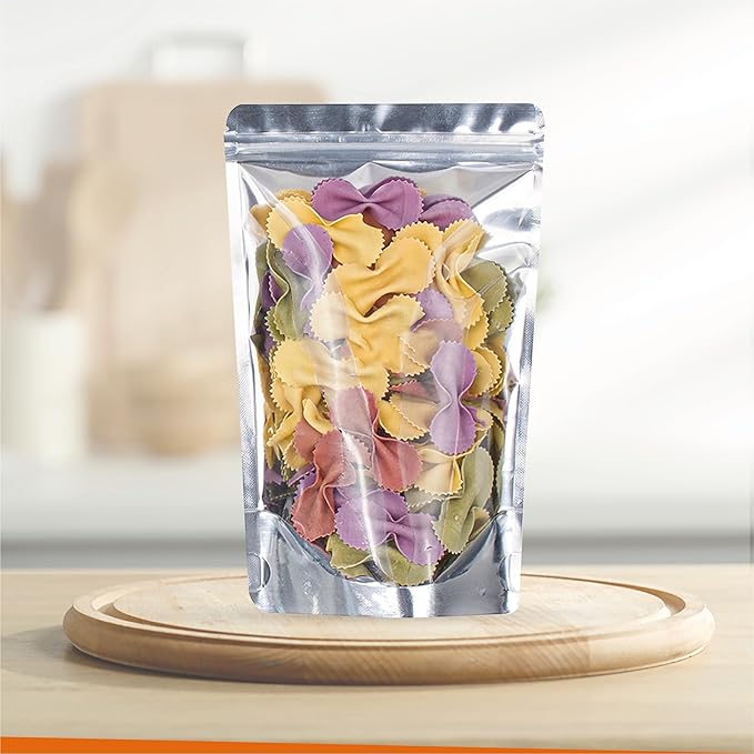 BELLE KR® 5x8 Mylar Bags Stand Up - Pack Of 1000-7.5mil Thick - Clear Mylar Bags with See Through Window for Freeze Dryer