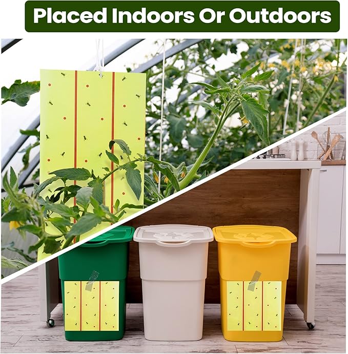 Qualirey Giant Sticky Fly Traps,30 Feet Fly Strips for Indoor Outdoor Hanging Flying Tapes Non Toxic Ribbon Fruit Gnat Killer for Mosquito Plants House Horse Stable (Yellow,1 Pcs)