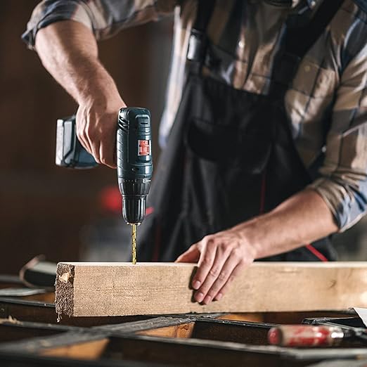 99Pcs Titanium Drill Bit Set, 135 Degree Tip HSS Drill Bit Kits, Sizes from 1/16" to 3/8" for Drilling Soft Metal, Aluminum, Copper, Wood and Plastic, with Plastic Indexed Case for Storage