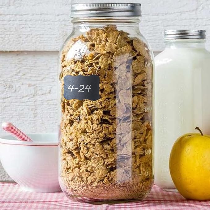 64 OZ Wide Mouth Mason Jars with Lids, Clear Heavy Duty Glass Airtight Storage Canning Jar and Band Half Gallon / 2 Quart Fermenting, Pickling, Storing, Pack of 3