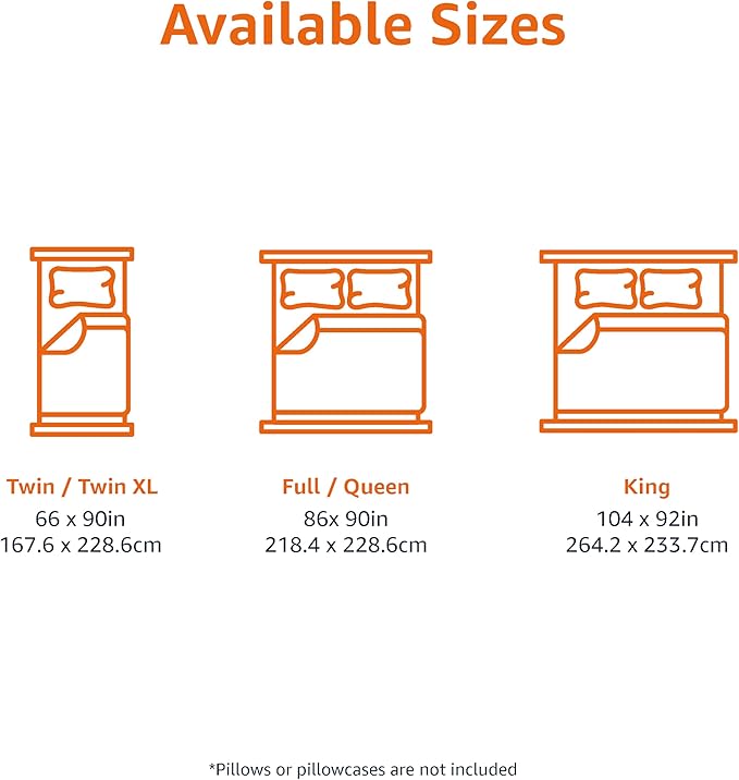 Amazon Basics Lightweight Microfiber Comforter Sets, 2-Pieces, Off White, Floral, Twin/Twin XL