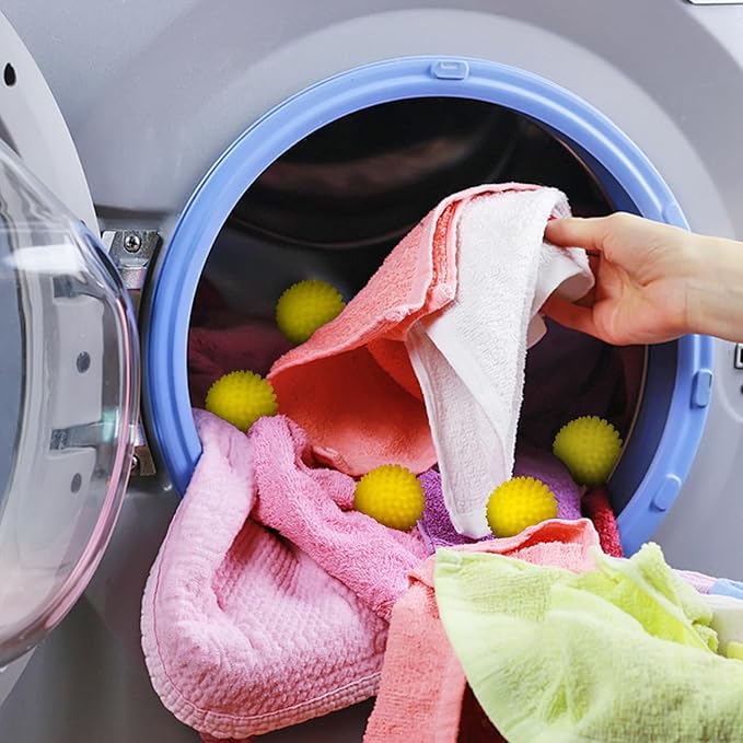 Dryer Balls 4 Pack - Non-Toxic Reusable Dryer Balls (Yellow)