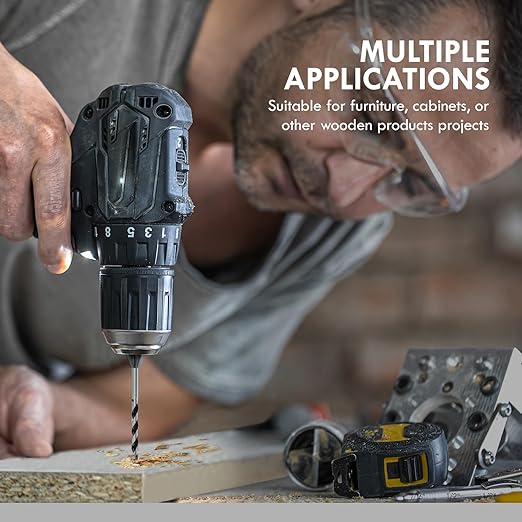 7MM Metric Brad Point Wood Drill Bit Set, 4Pcs Drill Bit Set with Double Flutes Design for Carpenter Woodworking and All Types of Wood