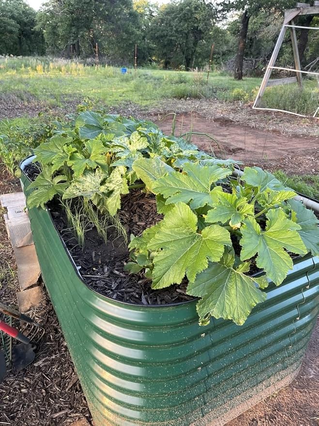 32" Extra Tall Raised Garden Bed Kits, 3.5 x 5 x 2.7ft Raised Planter Box Outdoor, 2 x 6.5 x 2.7ft Deep Root 6 in 1 Modular Metal Raised Beds for Gardening Vegetables Flowers Fruits - British Green