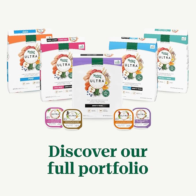 Nutro Ultra Senior Dry Dog Food with a Trio of Proteins from Chicken, Lamb and Salmon, 13 lb Bag